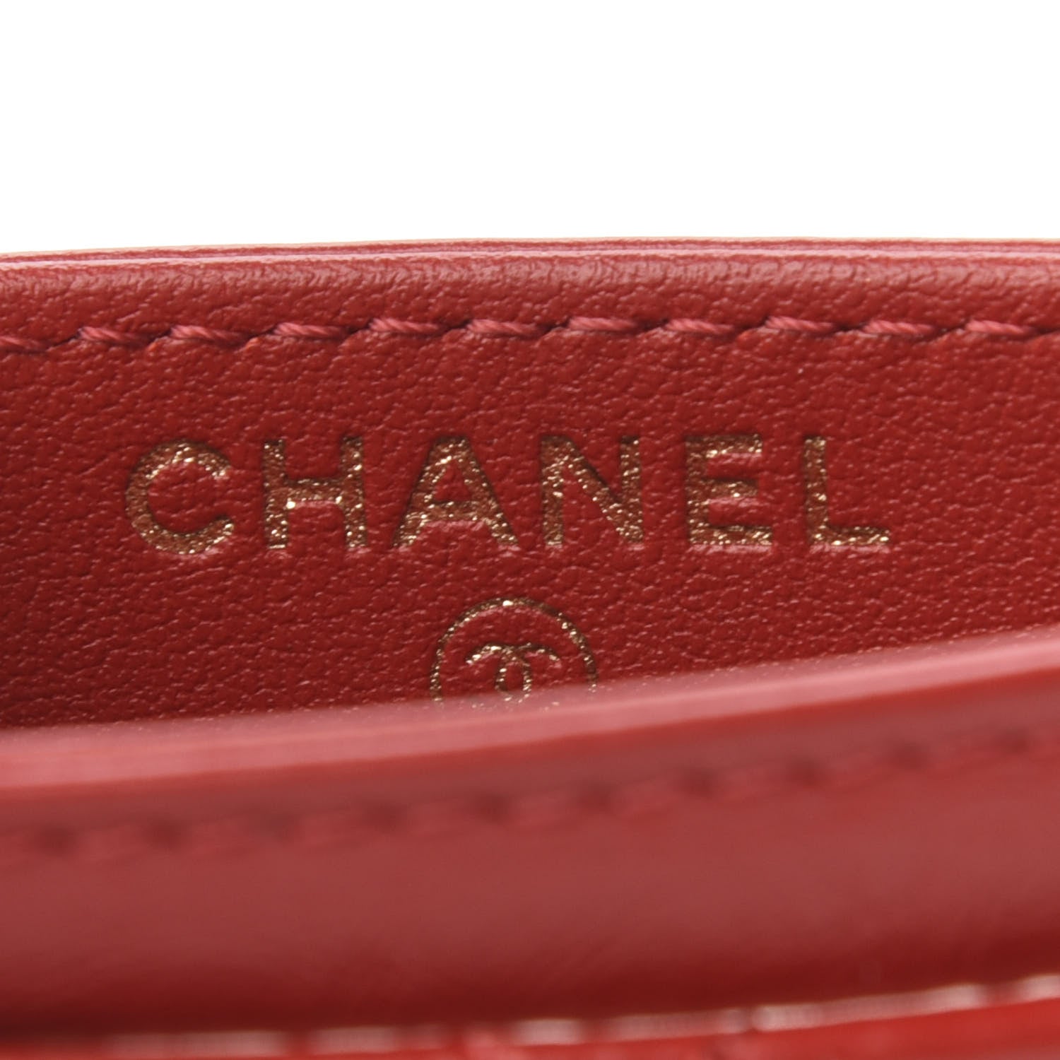 Chanel Aged Calfskin Quilted Reissue Card Holder Red 6 of 7