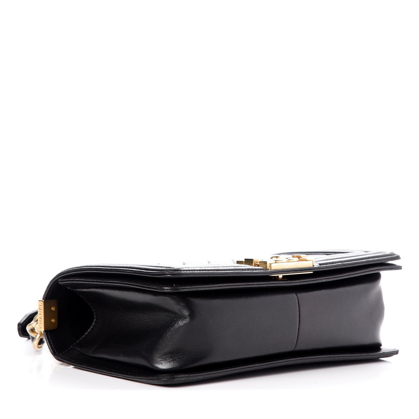 Lambskin Quilted Medium Boy Flap Black
