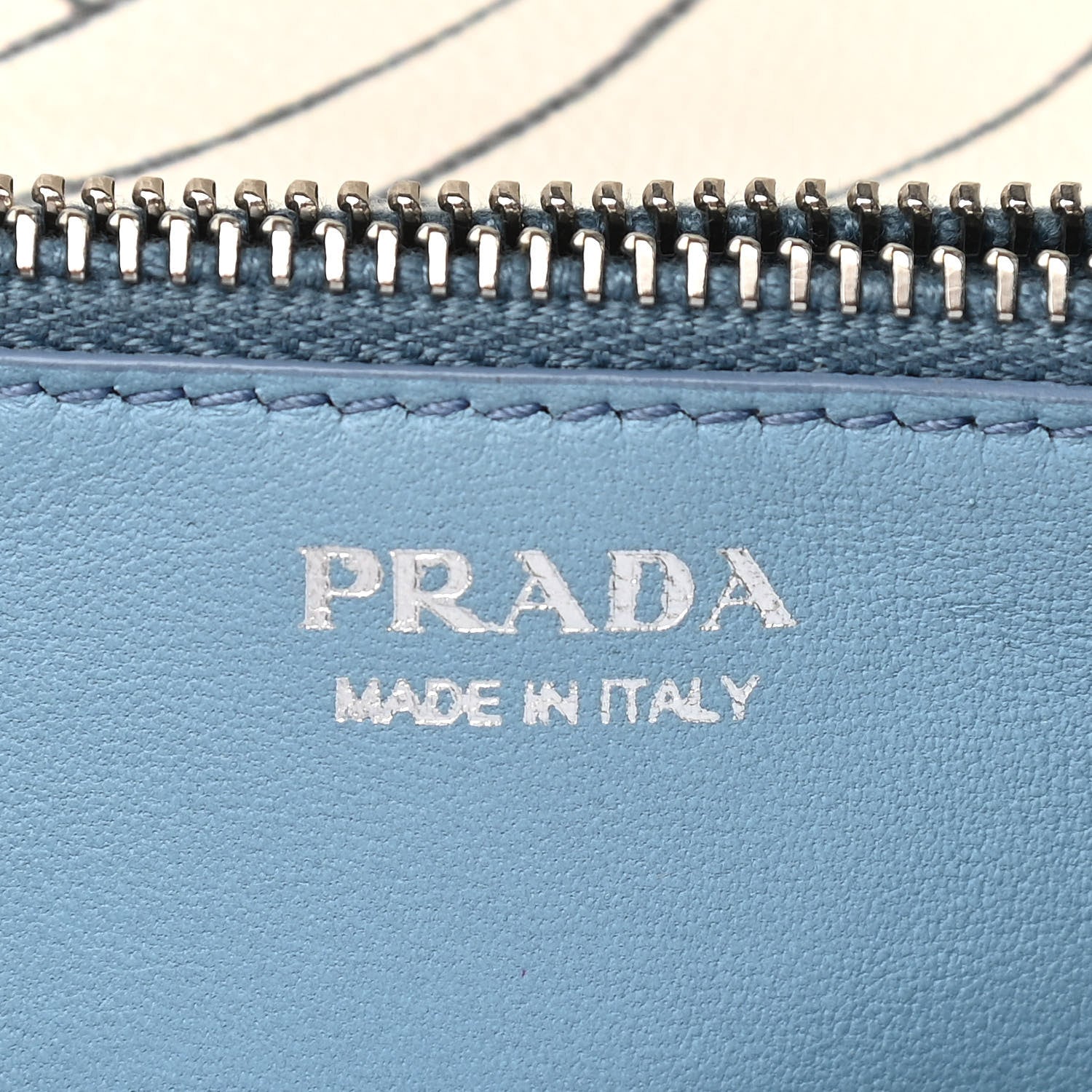 Prada X JAMES JEAN Glace Calfskin Rabbit Print Wallet On Chain Opaline 6 of 10