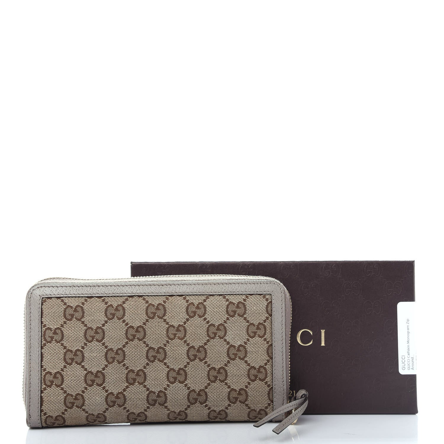 Gucci Monogram Bree Zip Around Wallet Off White 7 of 7