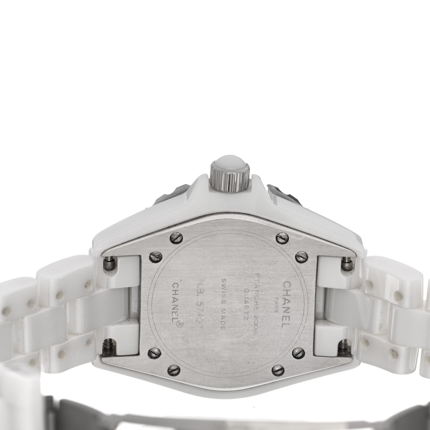 Chanel Stainless Steel Ceramic 33mm J12 Quartz Watch White 4 of 4
