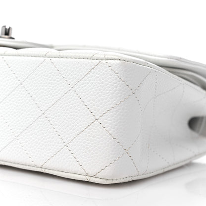 Chanel Caviar Quilted Medium Double Flap White 9 of 11