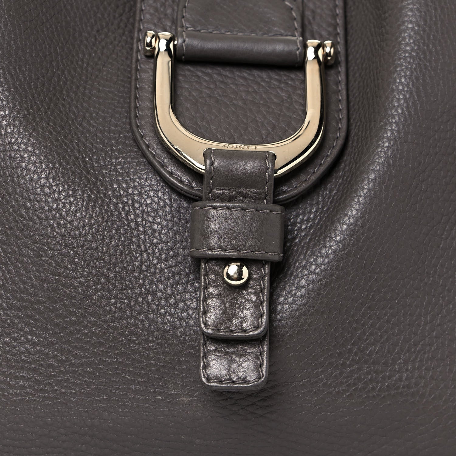 Gucci Pebbled Calfskin Medium Greenwich Shoulder Bag Grey 9 of 16