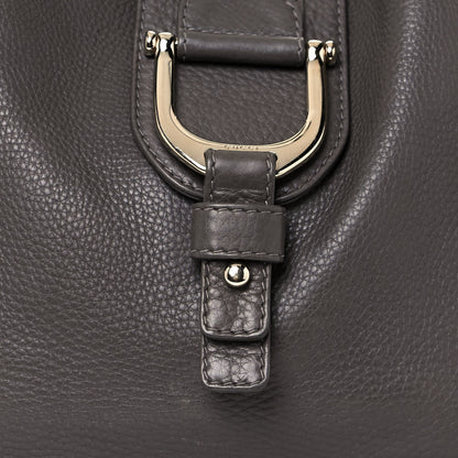 Gucci Pebbled Calfskin Medium Greenwich Shoulder Bag Grey 9 of 16