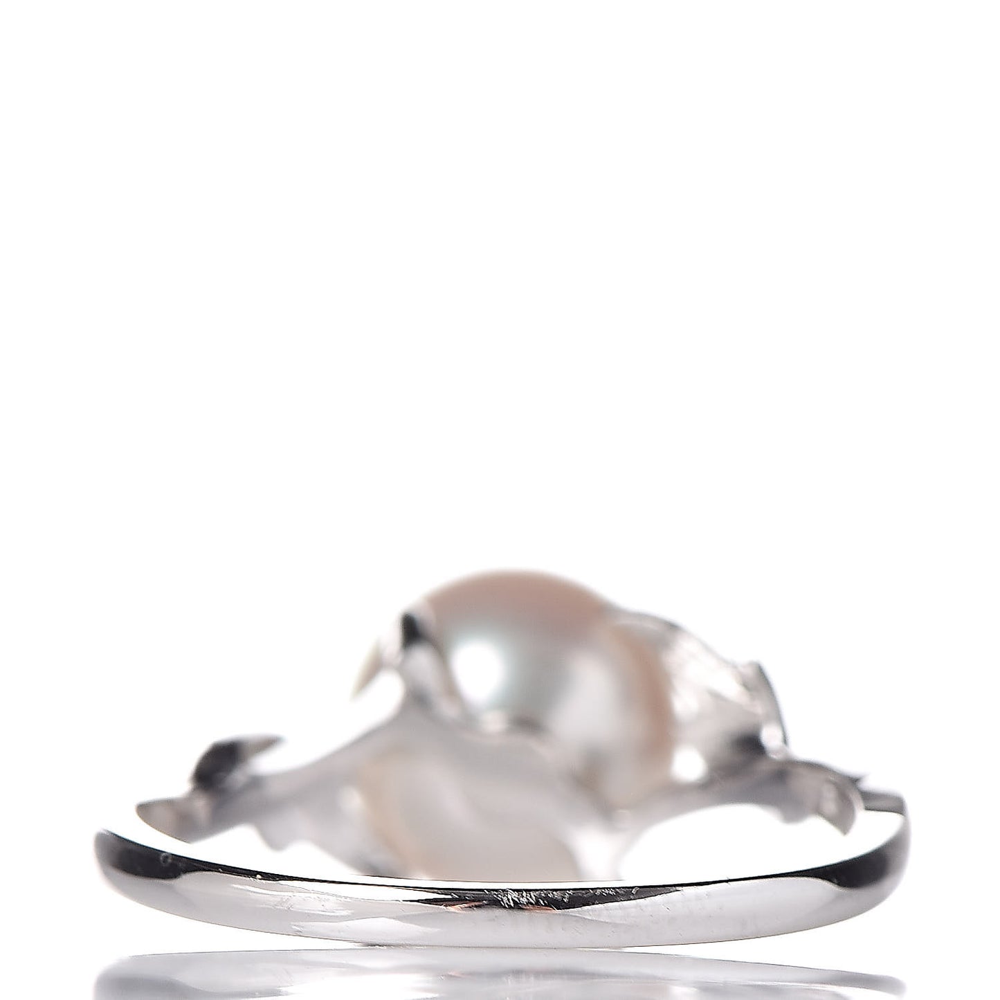 18K White Gold Akoya Pearl 8.5-9mm Ring 53 6.5