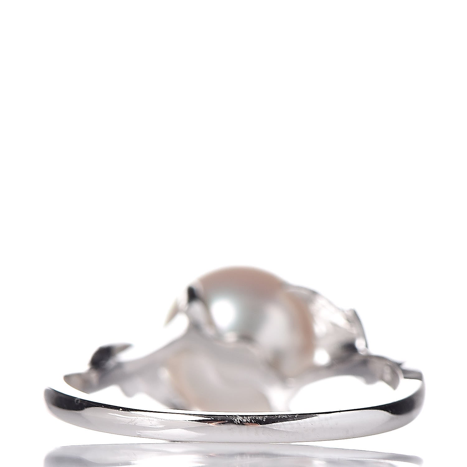 Mikimoto 18K White Gold Akoya Pearl 8.5-9mm Ring 53 6.5 4 of 5