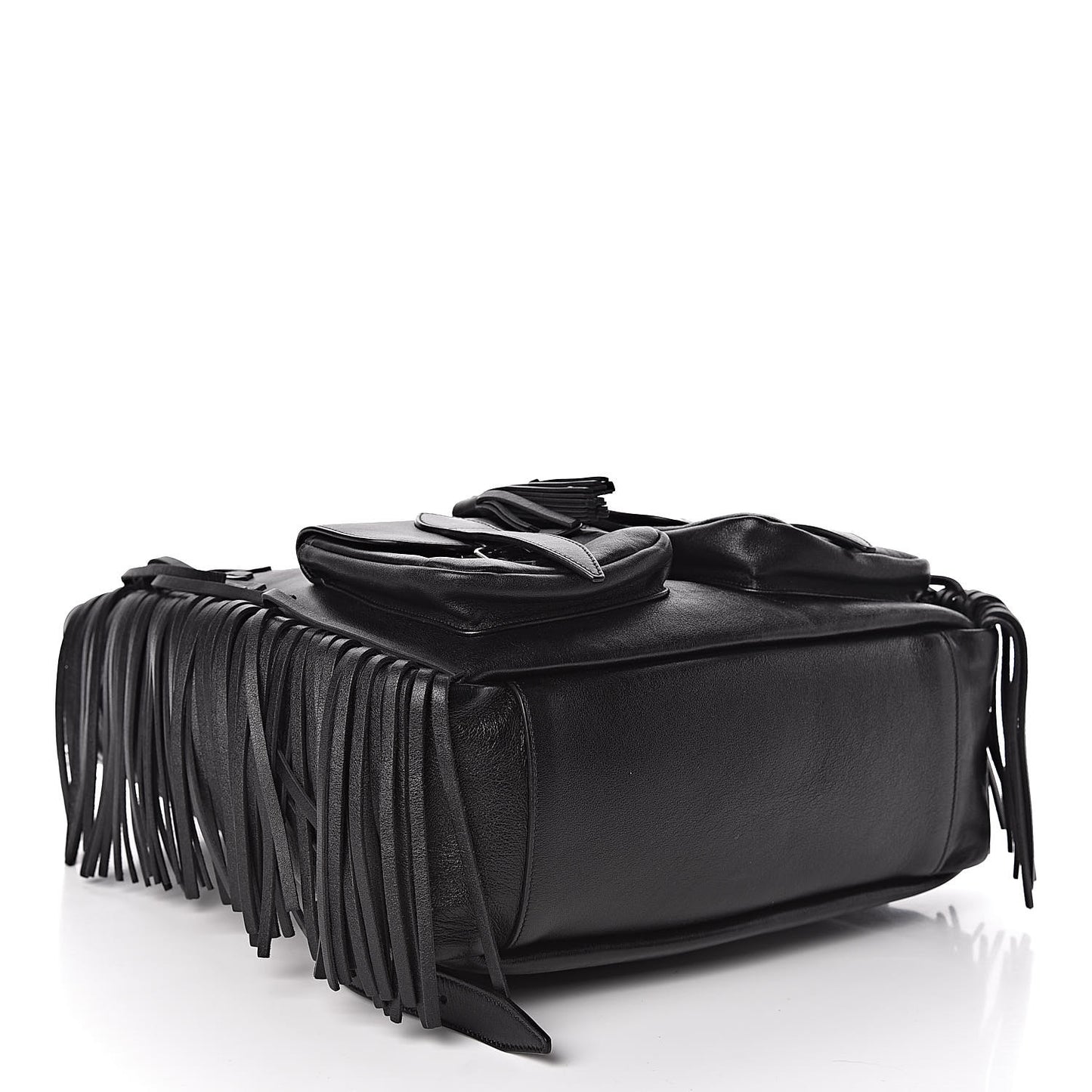 Calfskin Fringe Festival Backpack Black