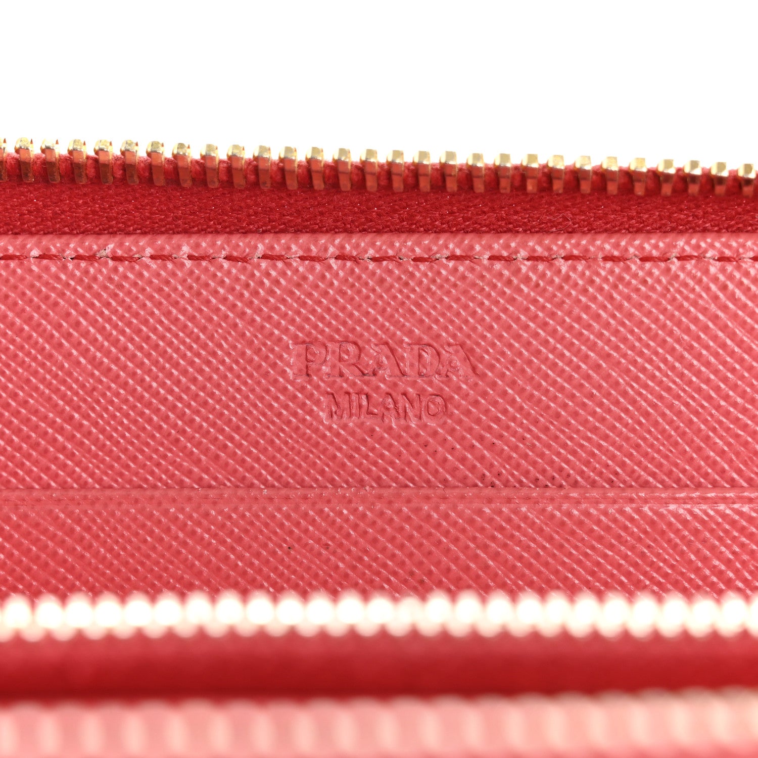 Prada Saffiano Fiocco Bow Zip Around Wallet Peonia 6 of 15