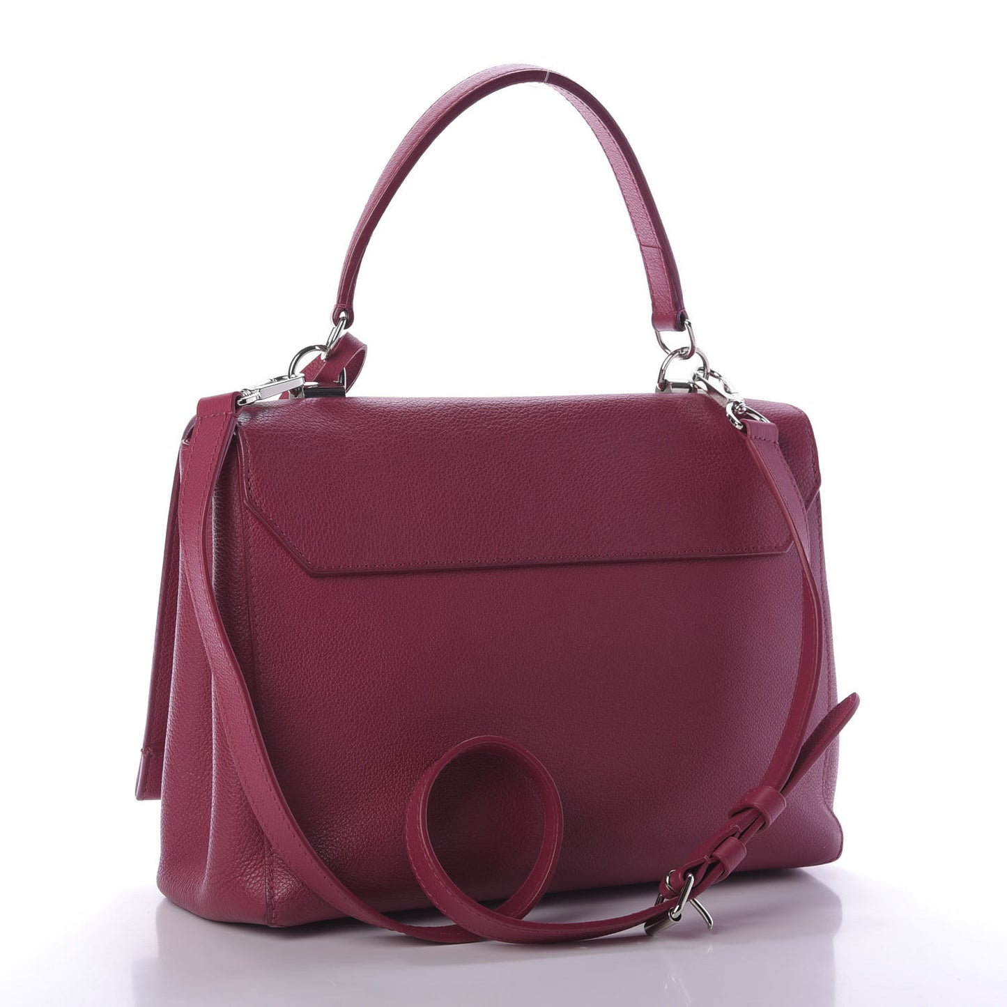 Soft Calfskin Lockme II Top Handle Dahlia