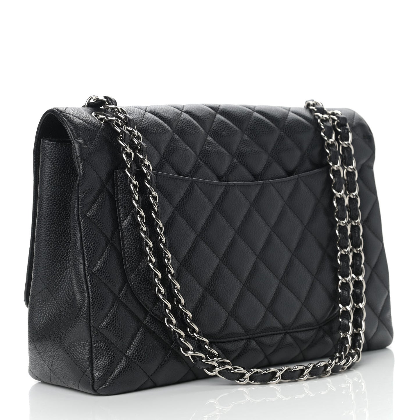 Caviar Quilted Maxi Single Flap Black