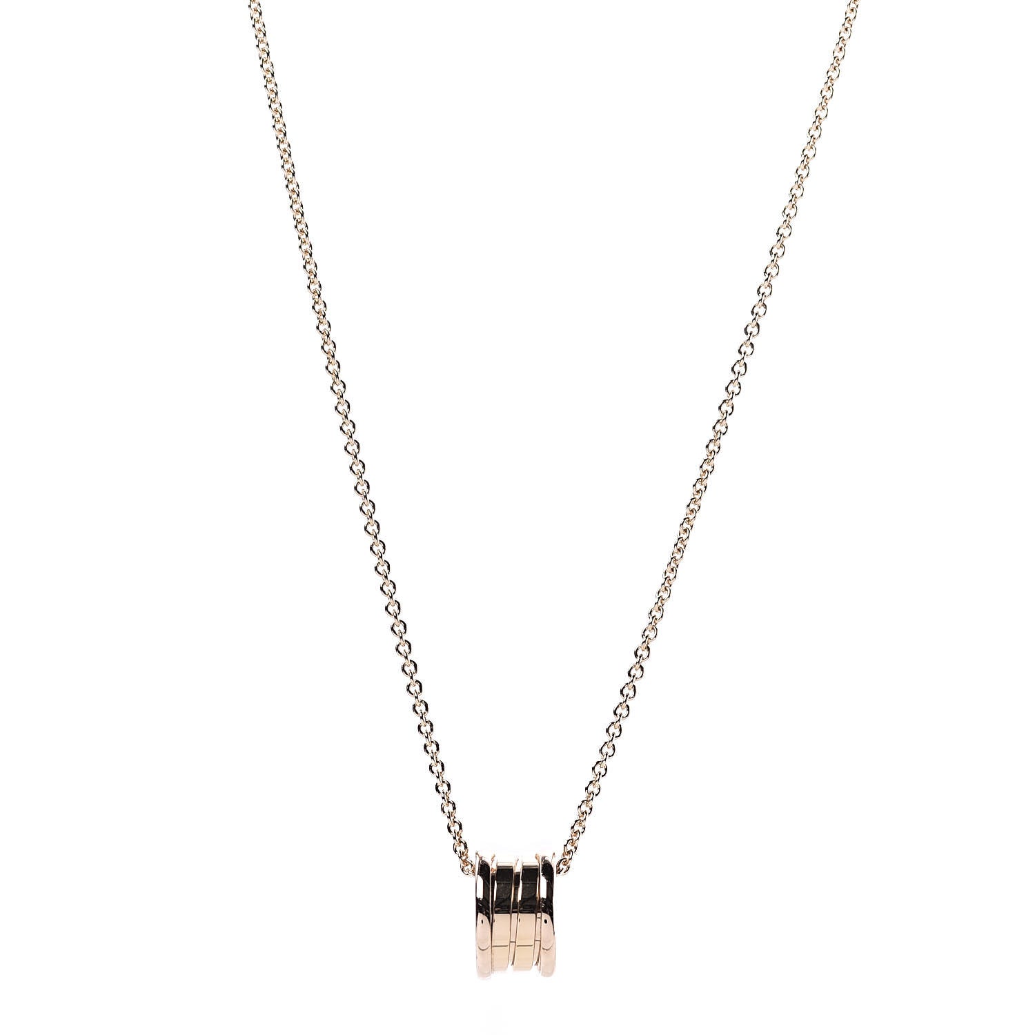 Bulgari 18K Rose Gold B.Zero1 Pendant Necklace 1 of 8