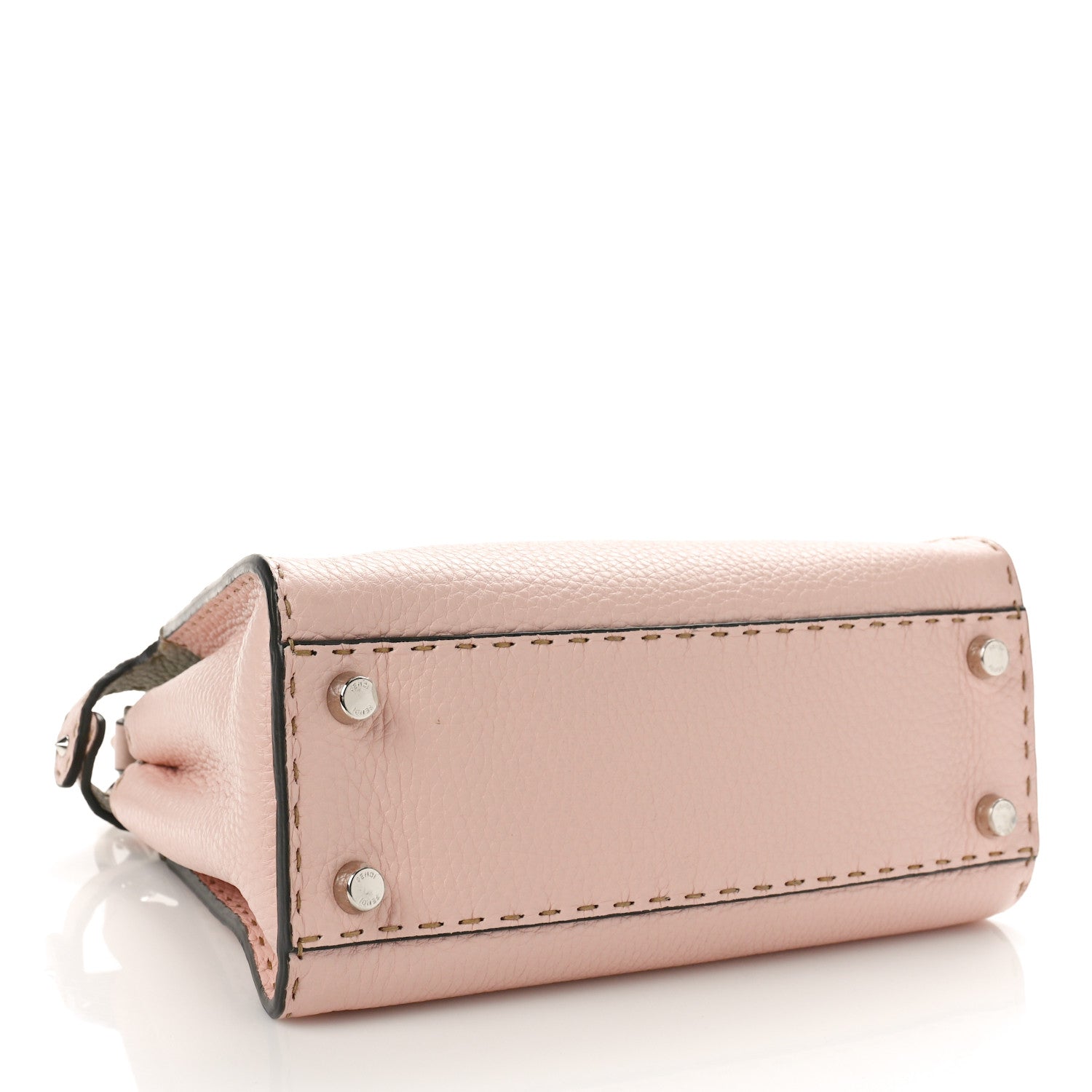 Fendi Cuoio Romano Selleria Bi-Color Medium Peekaboo Iconic Essentially Satchel Cipria Latte 4 of 10