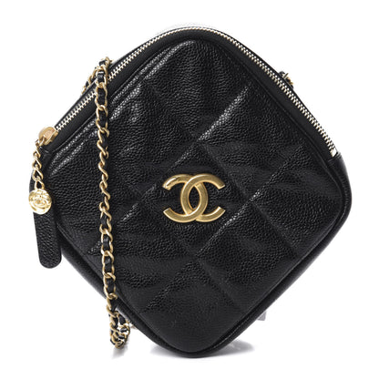 Chanel Caviar Quilted Diamond Clutch With Chain Black 1 of 10
