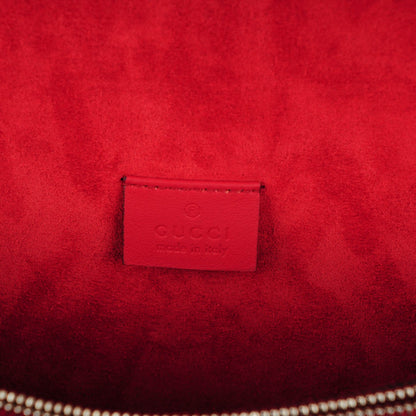 Gucci GG Supreme Monogram Suede Cudu Medium Dionysus Shoulder Bag Beige Ebony Vulcanic Red 6 of 7