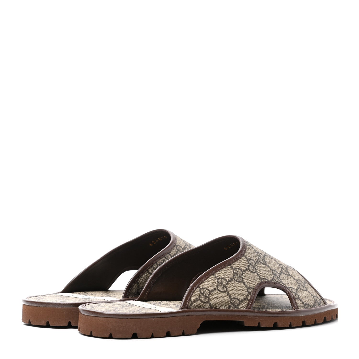 Gucci GG Supreme Monogram Granada Kid Mens Lug Sole Slide Sandals 9.5 Beige New Acero 2 of 9