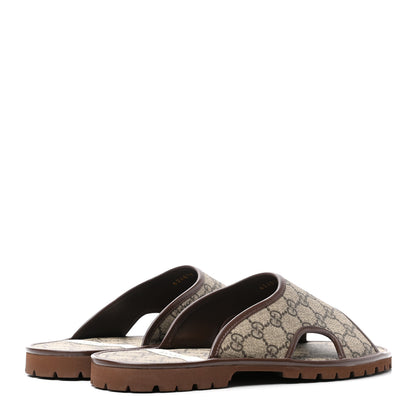 Gucci GG Supreme Monogram Granada Kid Mens Lug Sole Slide Sandals 9.5 Beige New Acero 2 of 9