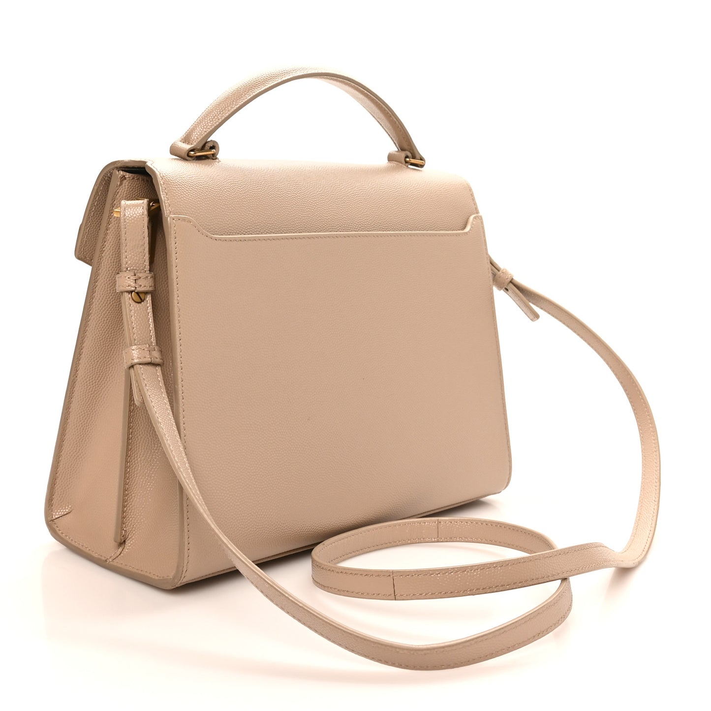 Grain de Poudre Medium Classic Monogram Cassandra Top Handle Dark Beige