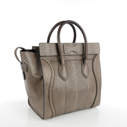 Celine Python Mini Luggage Grey 2 of 9