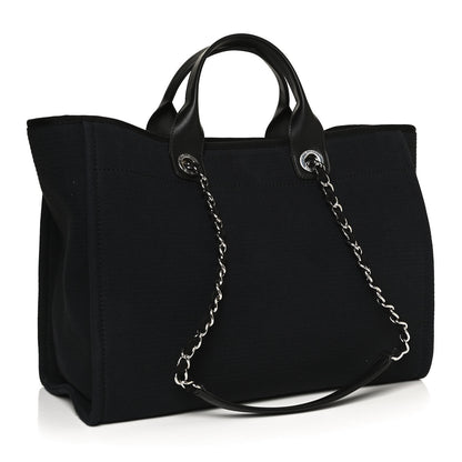 Chanel Mixed Fibers Large Deauville Tote Black 3 of 10