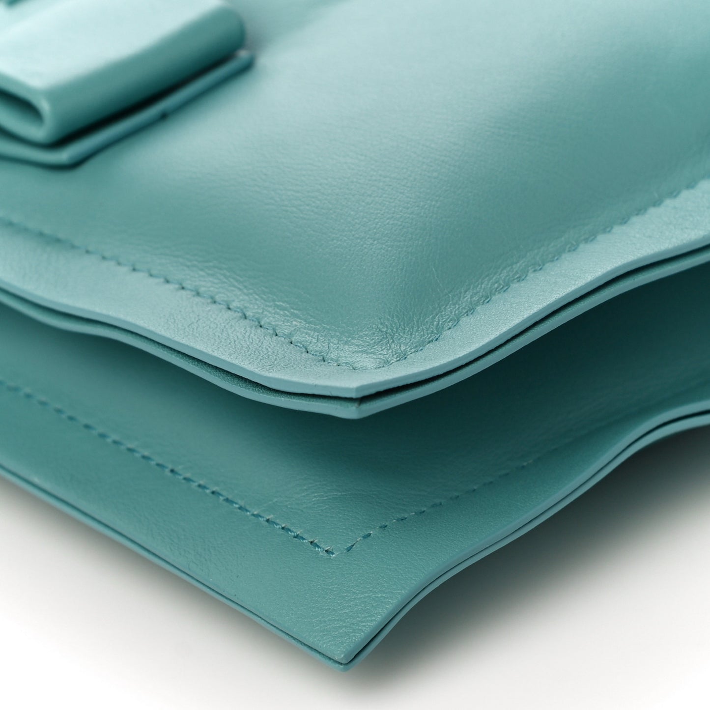 Calfskin Viva Bow Minibag Tyrone Turquoise