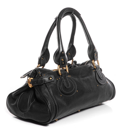 Chloe Leather Medium Paddington Satchel Black 3 of 8