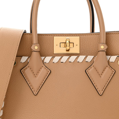Louis Vuitton Calfskin Mahina Braided On My Side PM Arizona Brown 7 of 9