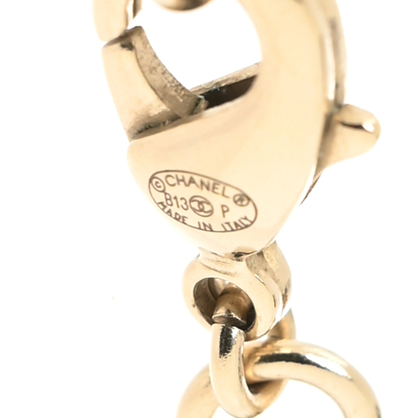 Chain No 5 CC Necklace Red Gold