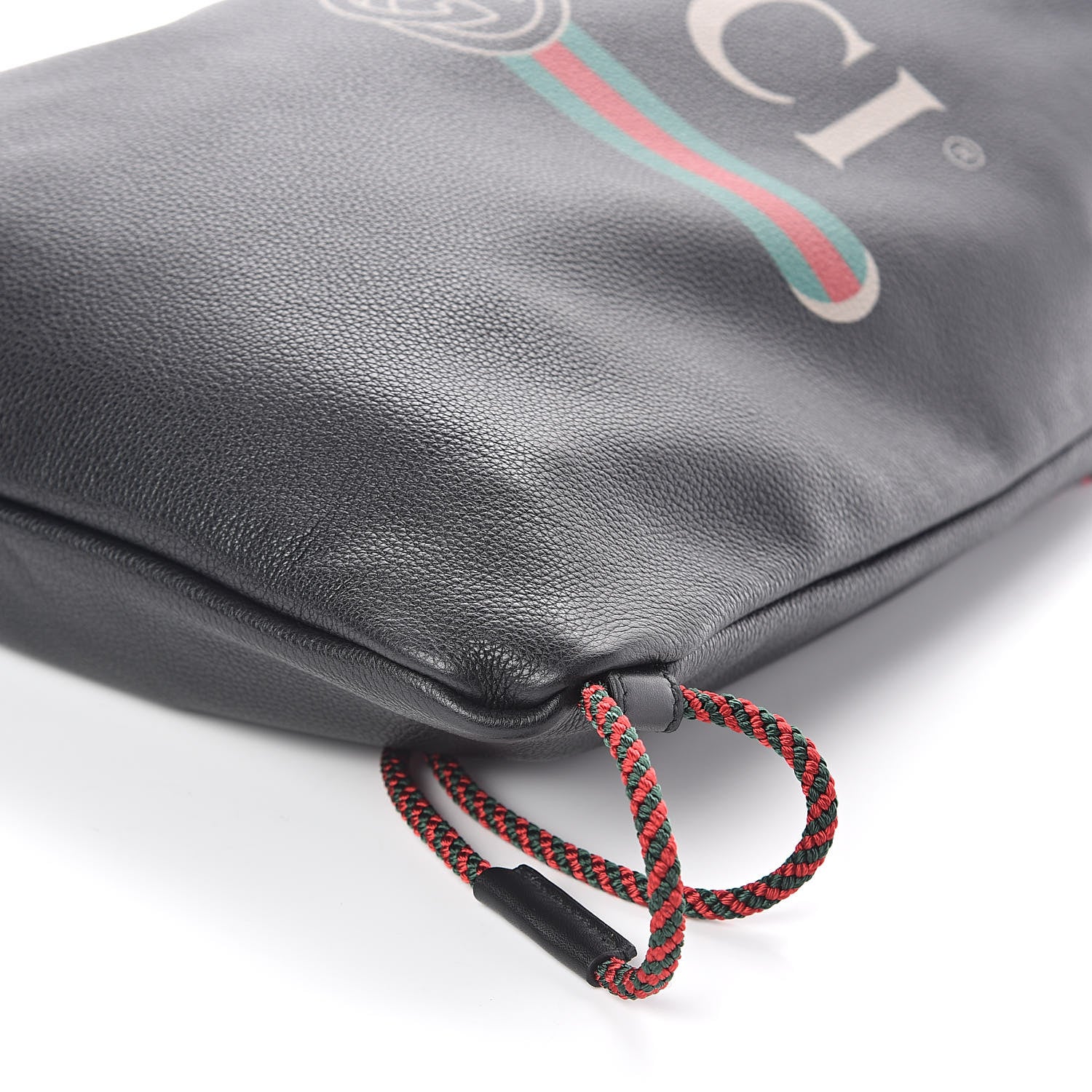 Gucci Calfskin Logo Drawstring Backpack Black 11 of 11