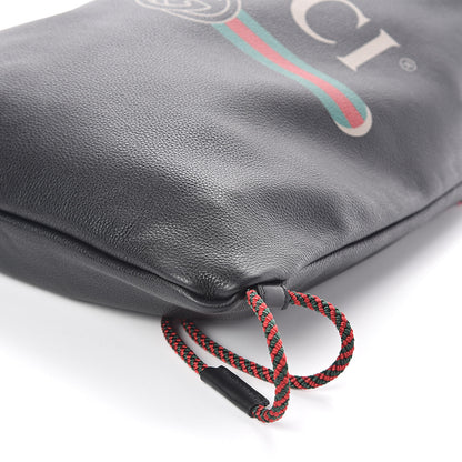 Gucci Calfskin Logo Drawstring Backpack Black 11 of 11