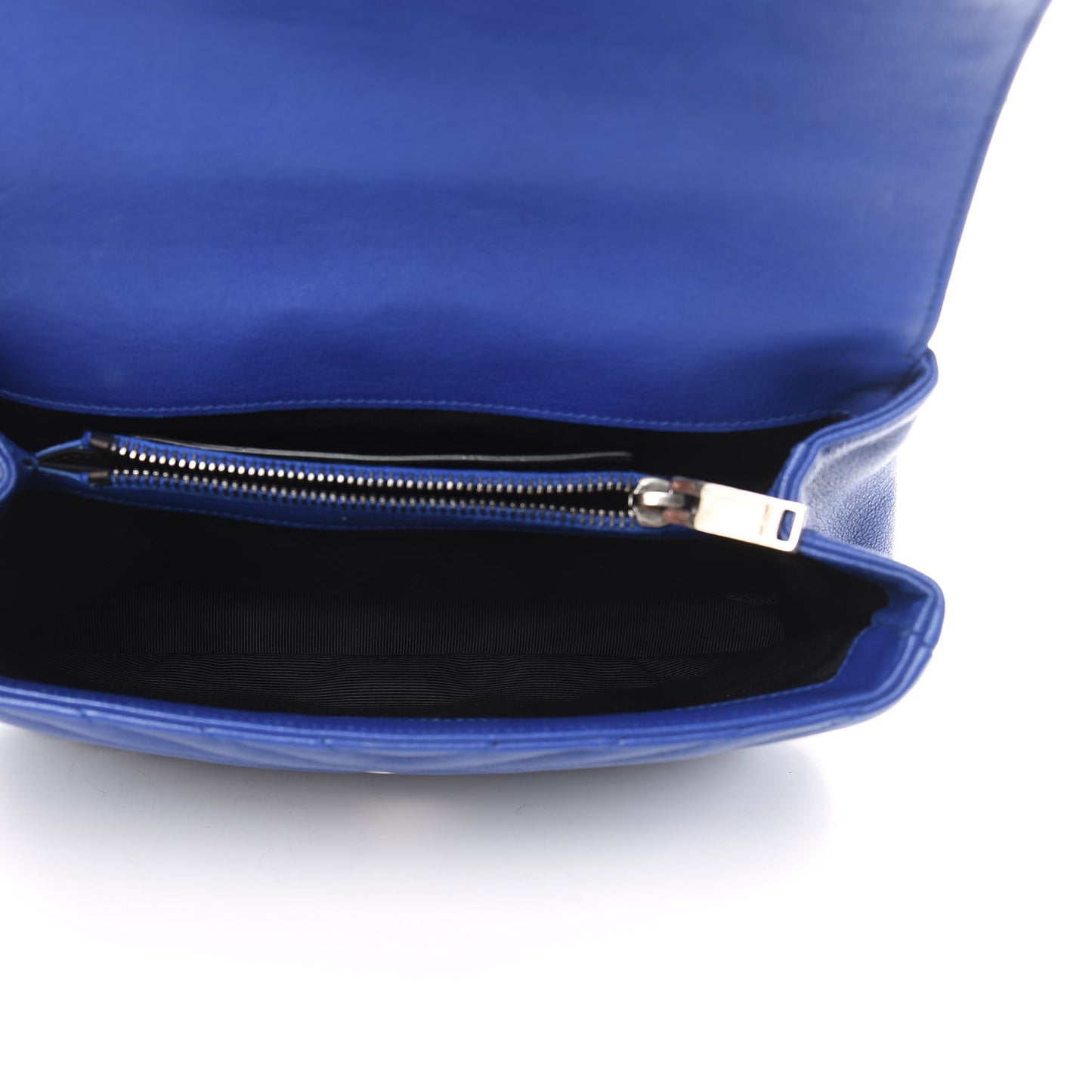 Sheepskin Matelasse Chevron Monogram Medium College Bag Outremer