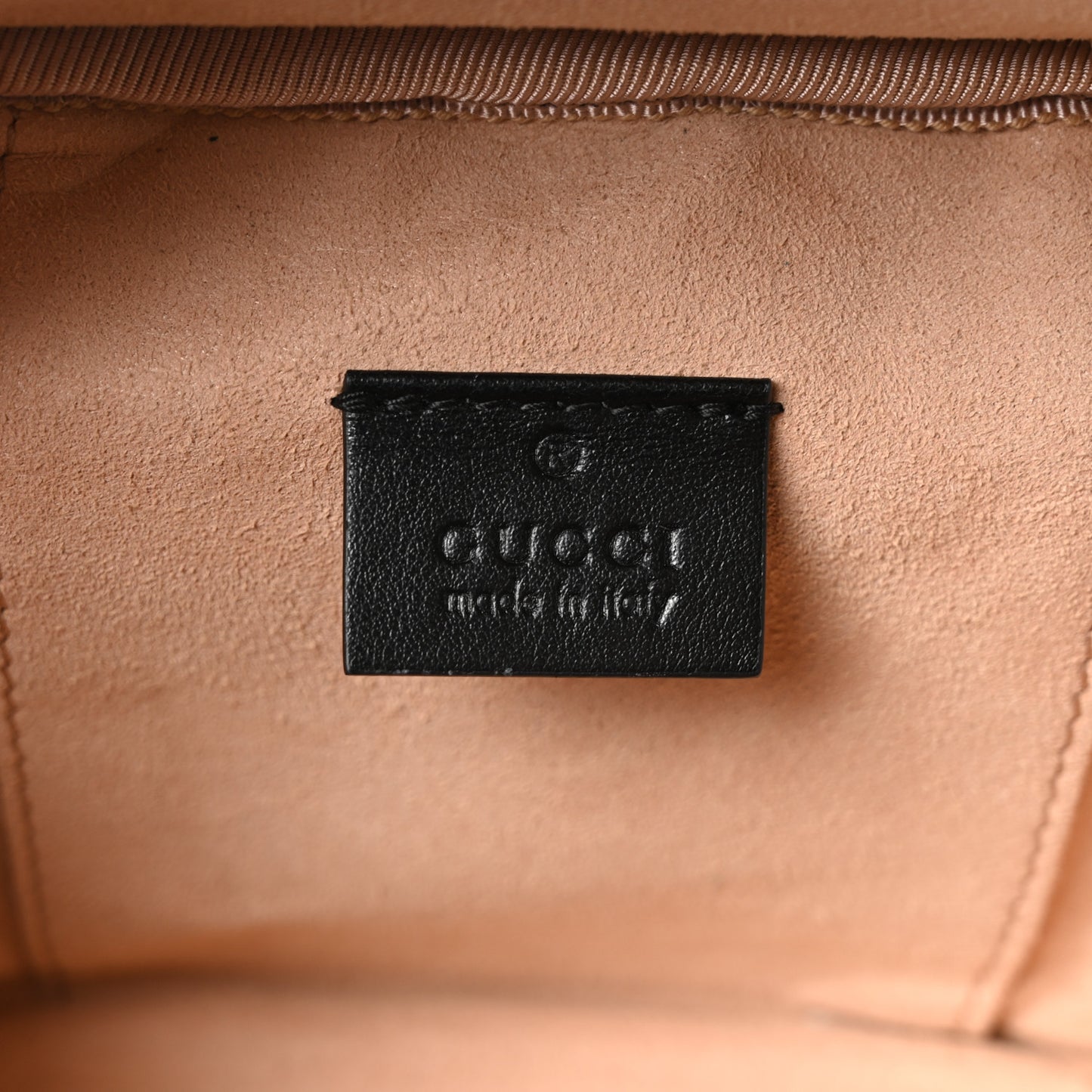 Calfskin Matelasse Mini GG Marmont Round Backpack Black