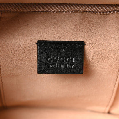 Gucci Calfskin Matelasse Mini GG Marmont Round Backpack Black 5 of 9