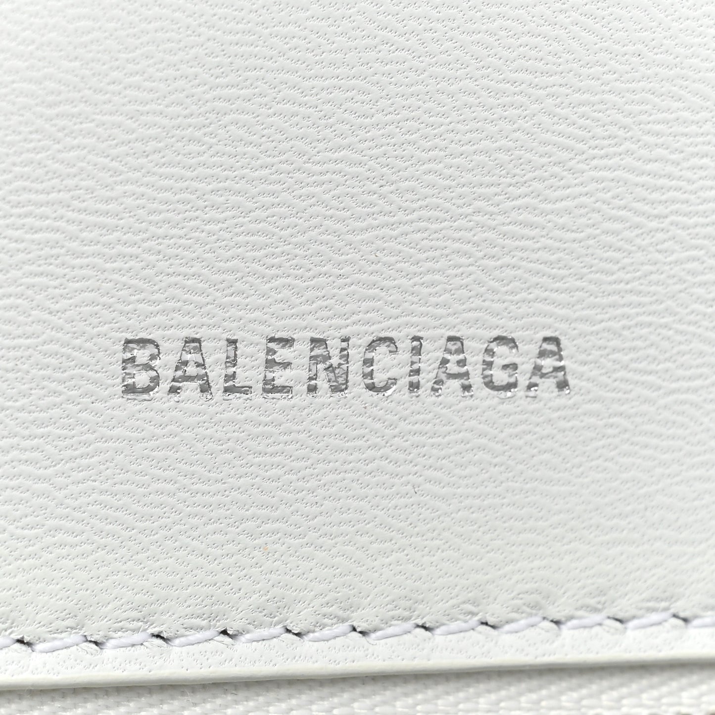 Matte Calfskin Snake Embossed Tonal B Small Hourglass Top Handle Bag Optic White