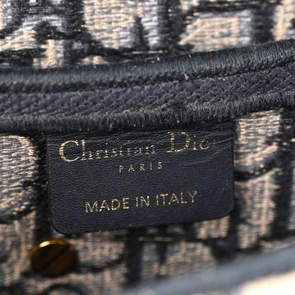 Christian Dior Oblique Embroidered Saddle Bag Blue 6 of 12