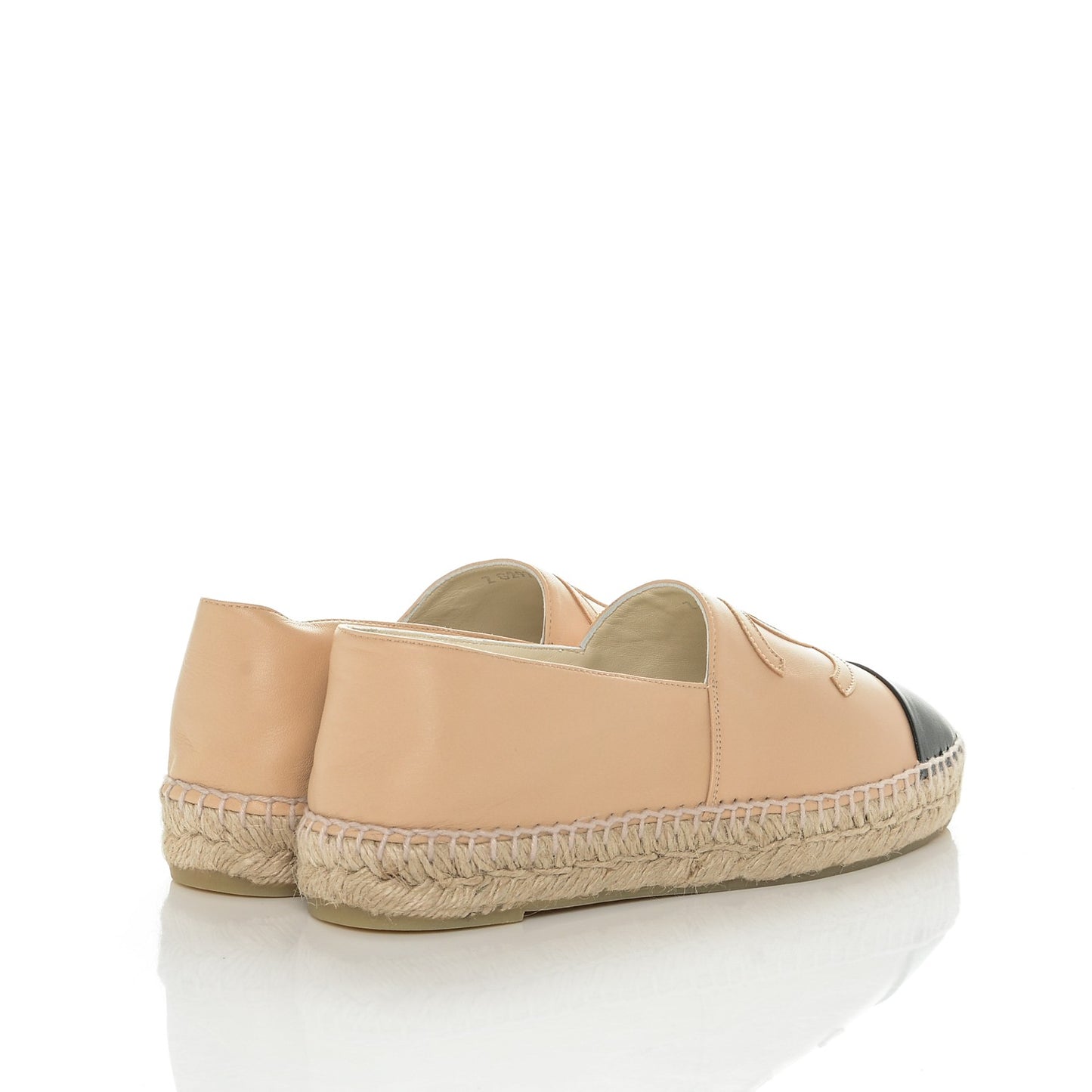 Lambskin CC Espadrilles 38 Beige Black