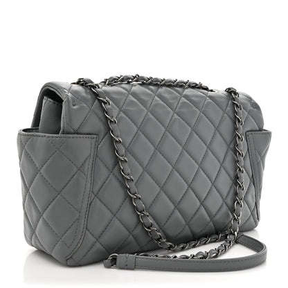 Chanel Lambskin Large Around Pockets Flap Dark Grey 3 of 15