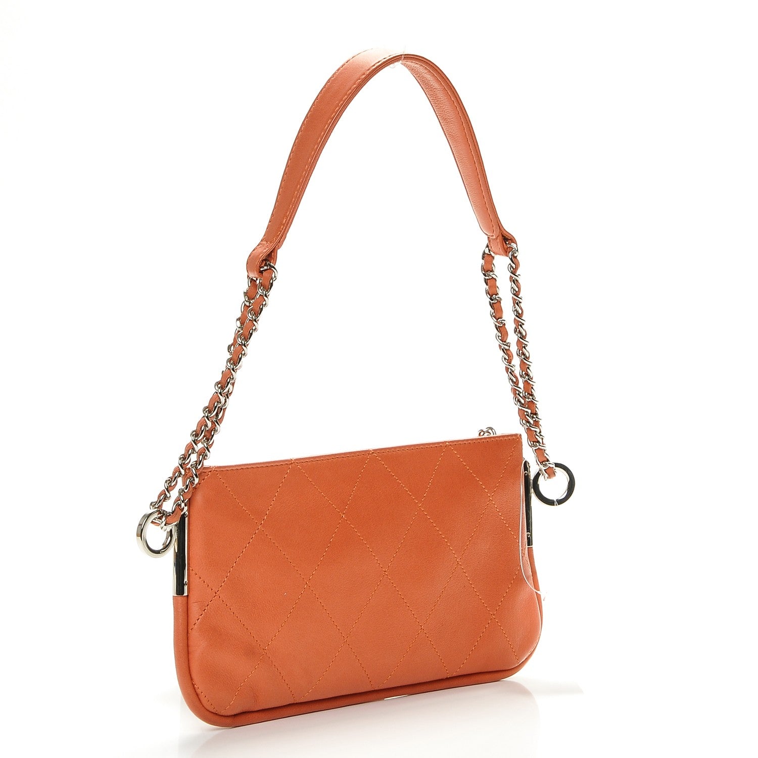 Chanel Lambskin CC Pochette Red 3 of 8