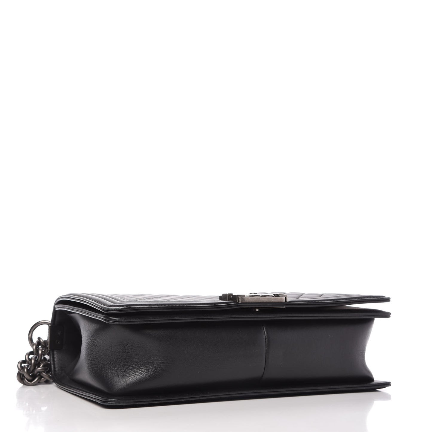 Calfskin Quilted New Medium Boy Flap Black