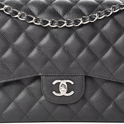 Chanel Caviar Quilted Jumbo Double Flap Black 7 of 20