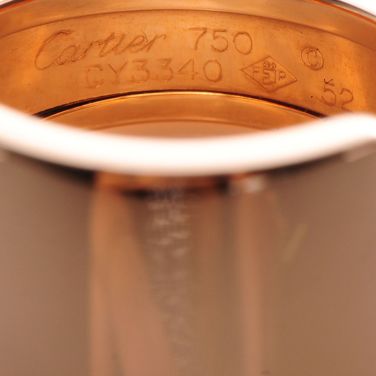 18k Yellow Gold Santos Dumont Ring Size 52 US 6