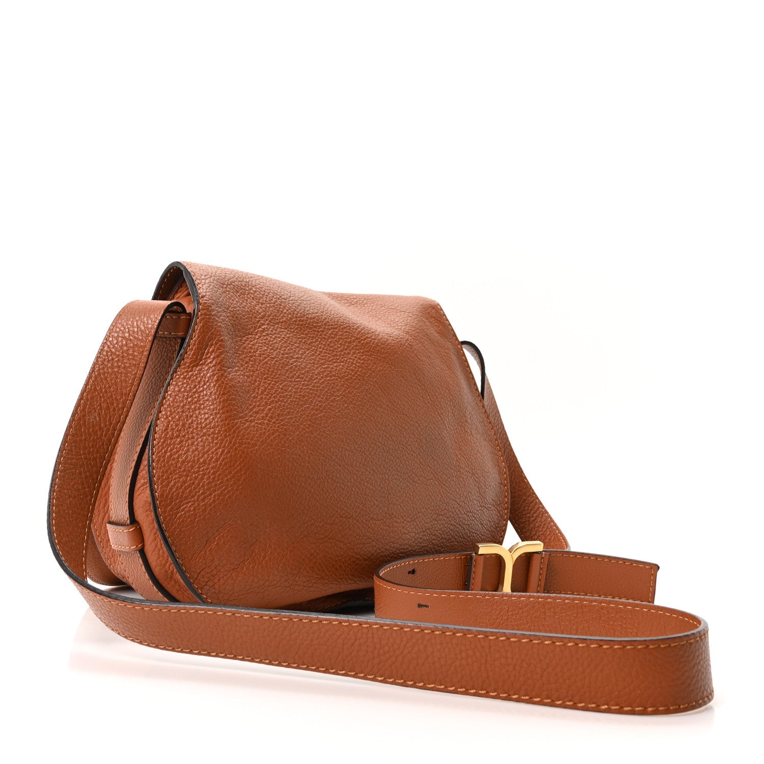 Chloe Calfskin Medium Marcie Round Crossbody Bag Tan 3 of 11