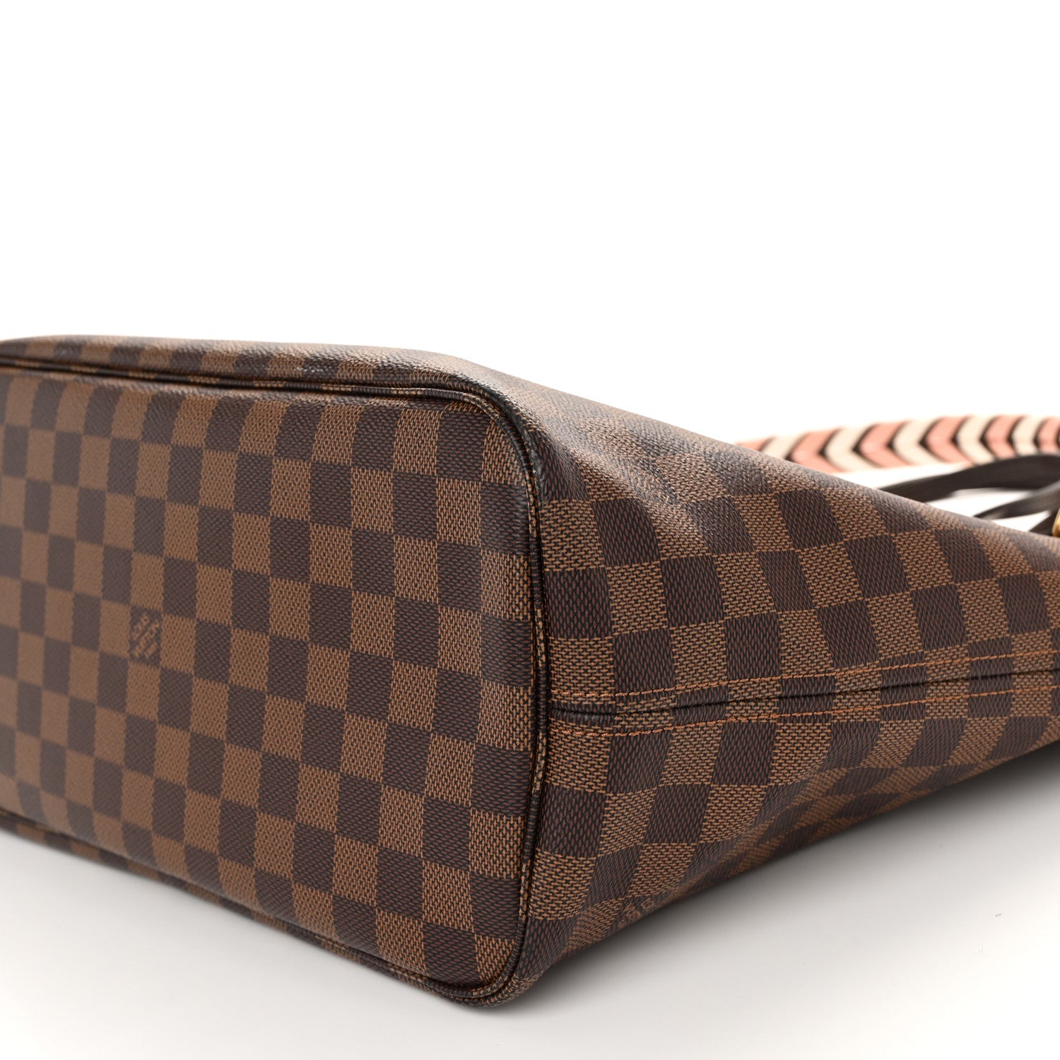 Louis Vuitton Damier Ebene Braided Neverfull MM Pink 10 of 11