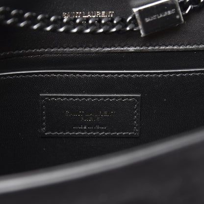 Saint Laurent Suede Crystal Small Classic Monogram Kate Satchel Black 8 of 9