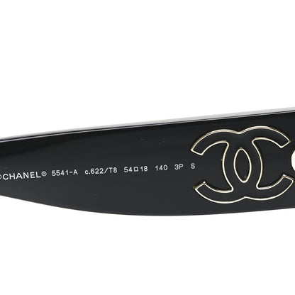 Chanel Acetate CC Square Sunglasses 5541 Black 5 of 7