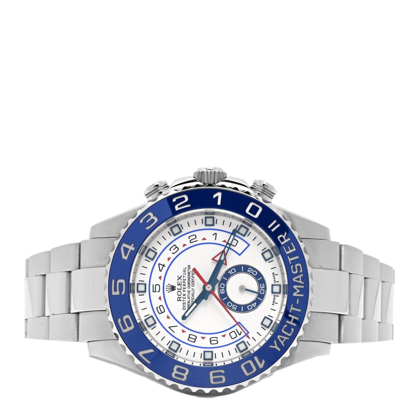 Stainless Steel 44mm Oyster Perpetual Date Yacht-Master II Watch White 116680
