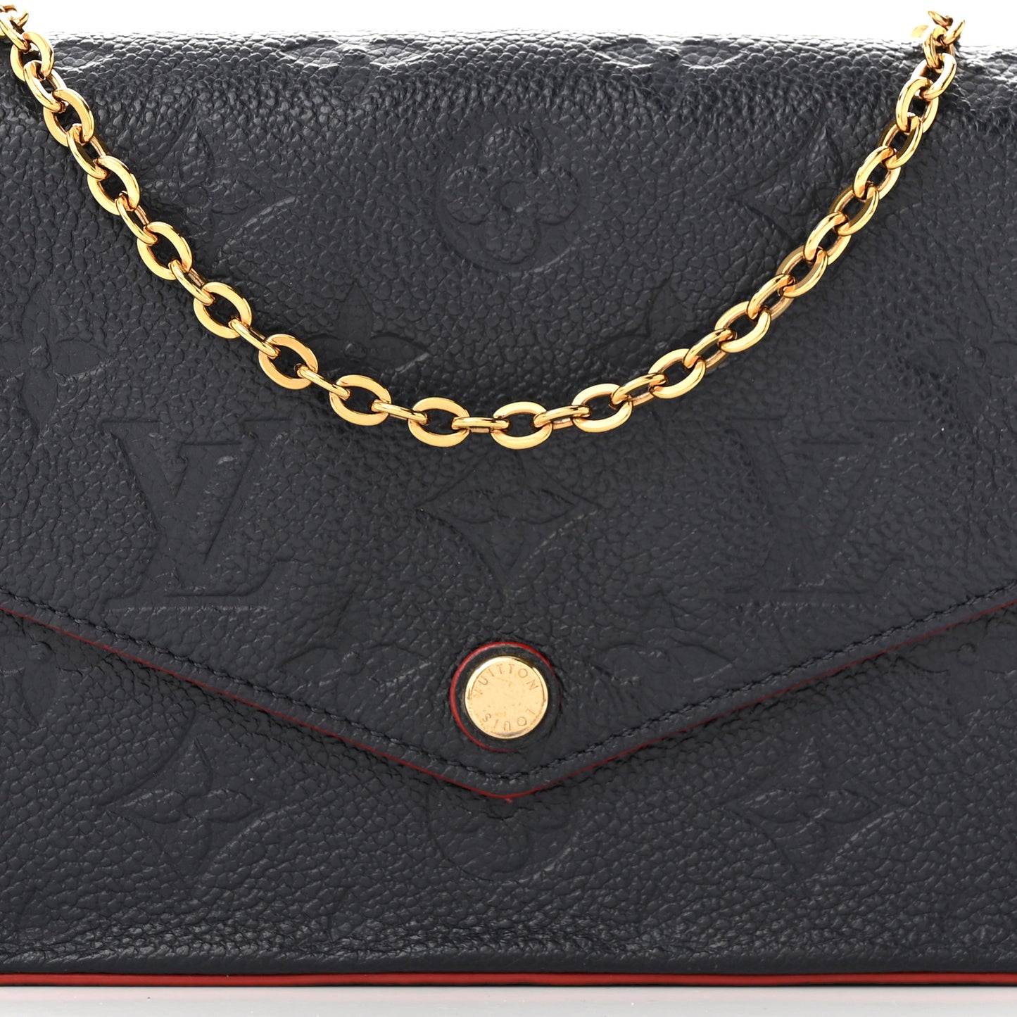 Empreinte Pochette Felicie Chain Wallet Marine Rouge