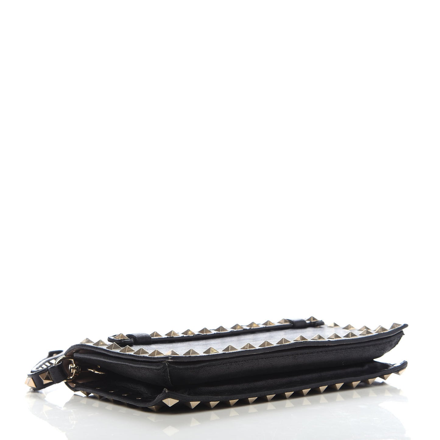 Nappa Rockstud Wristlet Clutch Black