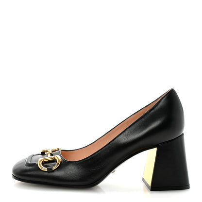 Gucci Malaga Kid Horsebit 75mm Pumps 39 Black 1 of 10
