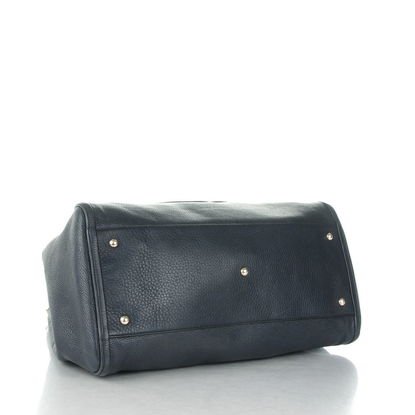 Pebbled Calfskin Large Soho Shoulder Bag Blue