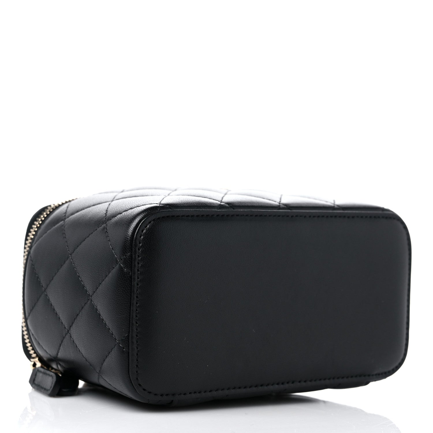 Chanel Lambskin Quilted Small Top Handle Vanity Case With Chain Black 4 of 10
